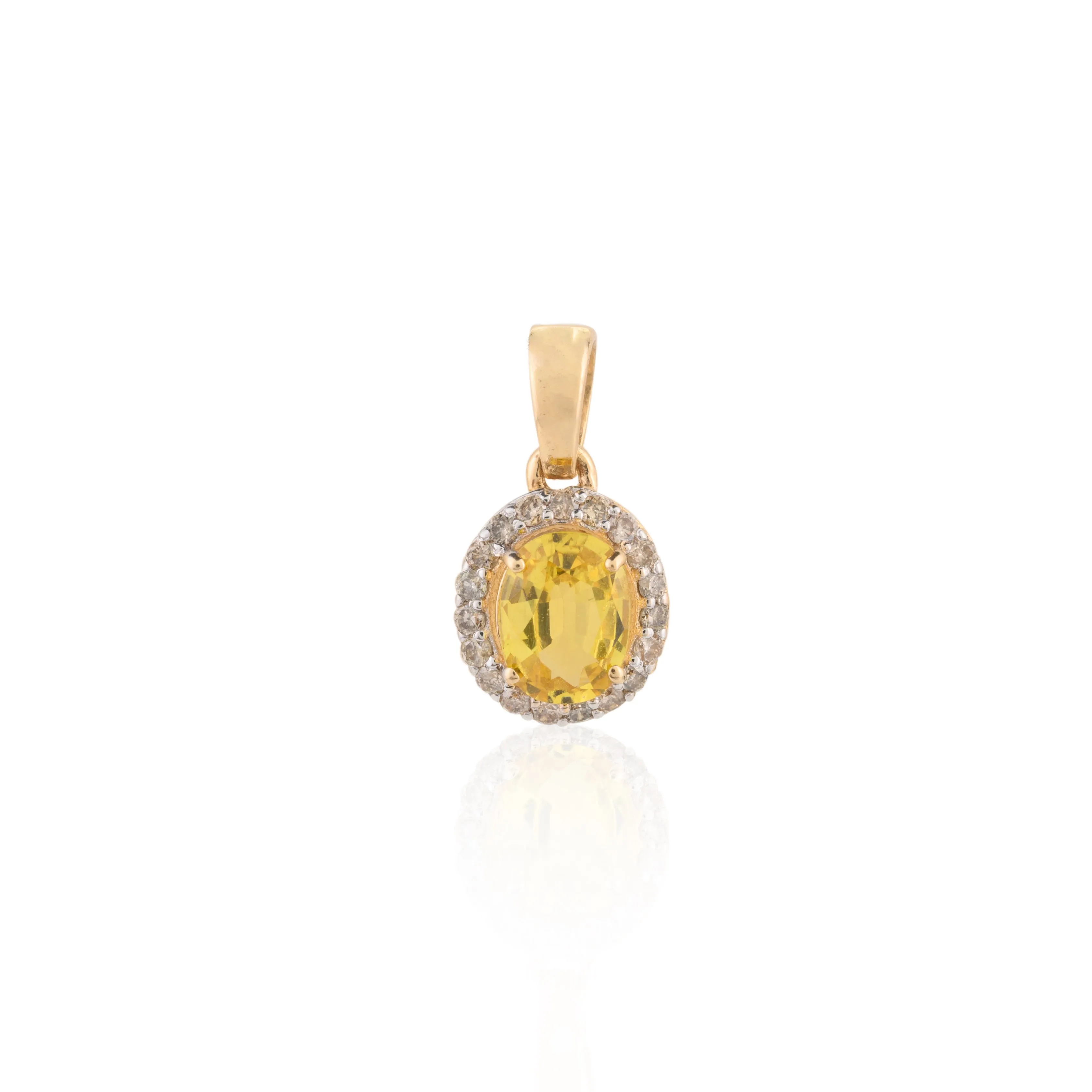 18K Gold Yellow Sapphire Combo Jewelry Set