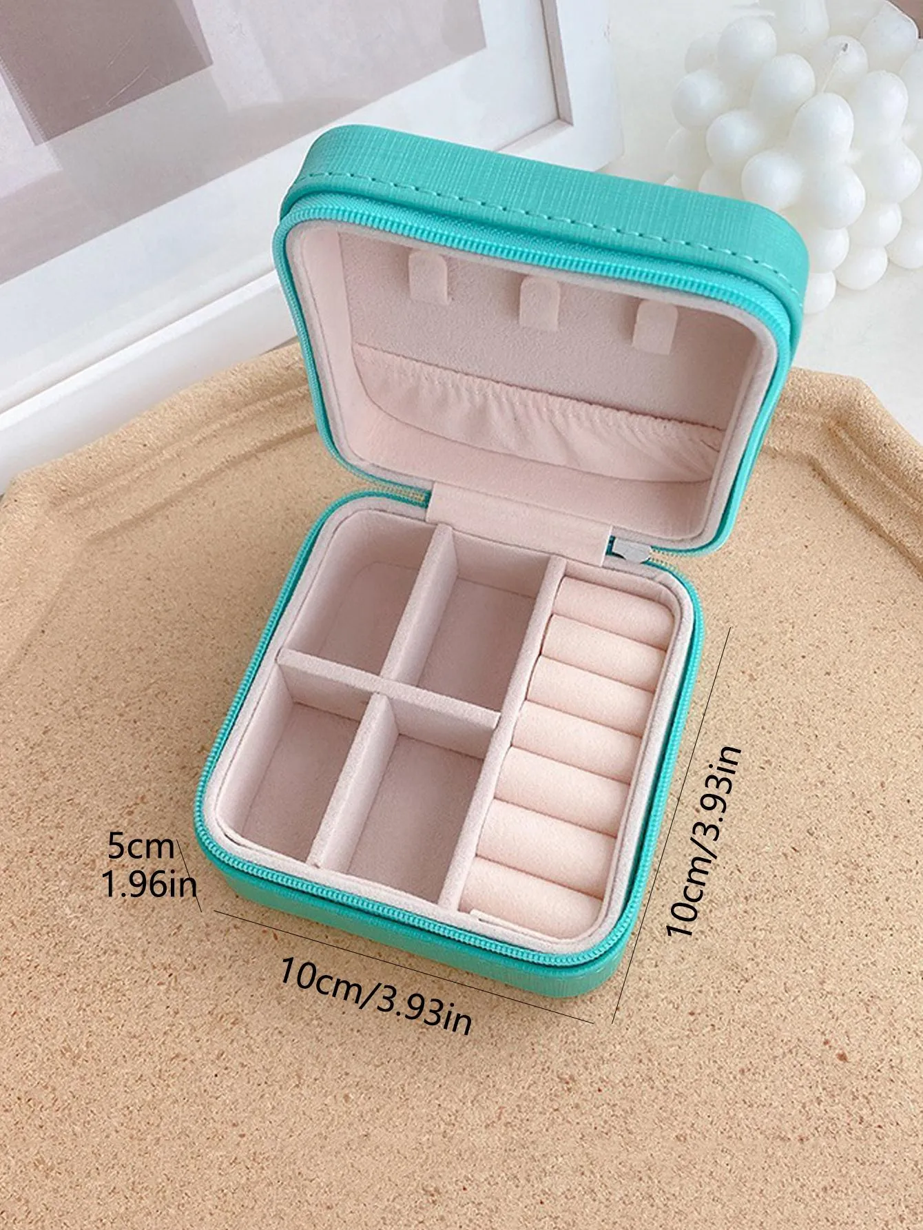 1pc Multi-grid Jewelry Box, Modern Portable Multi-function Jewelry Storage Box For Home