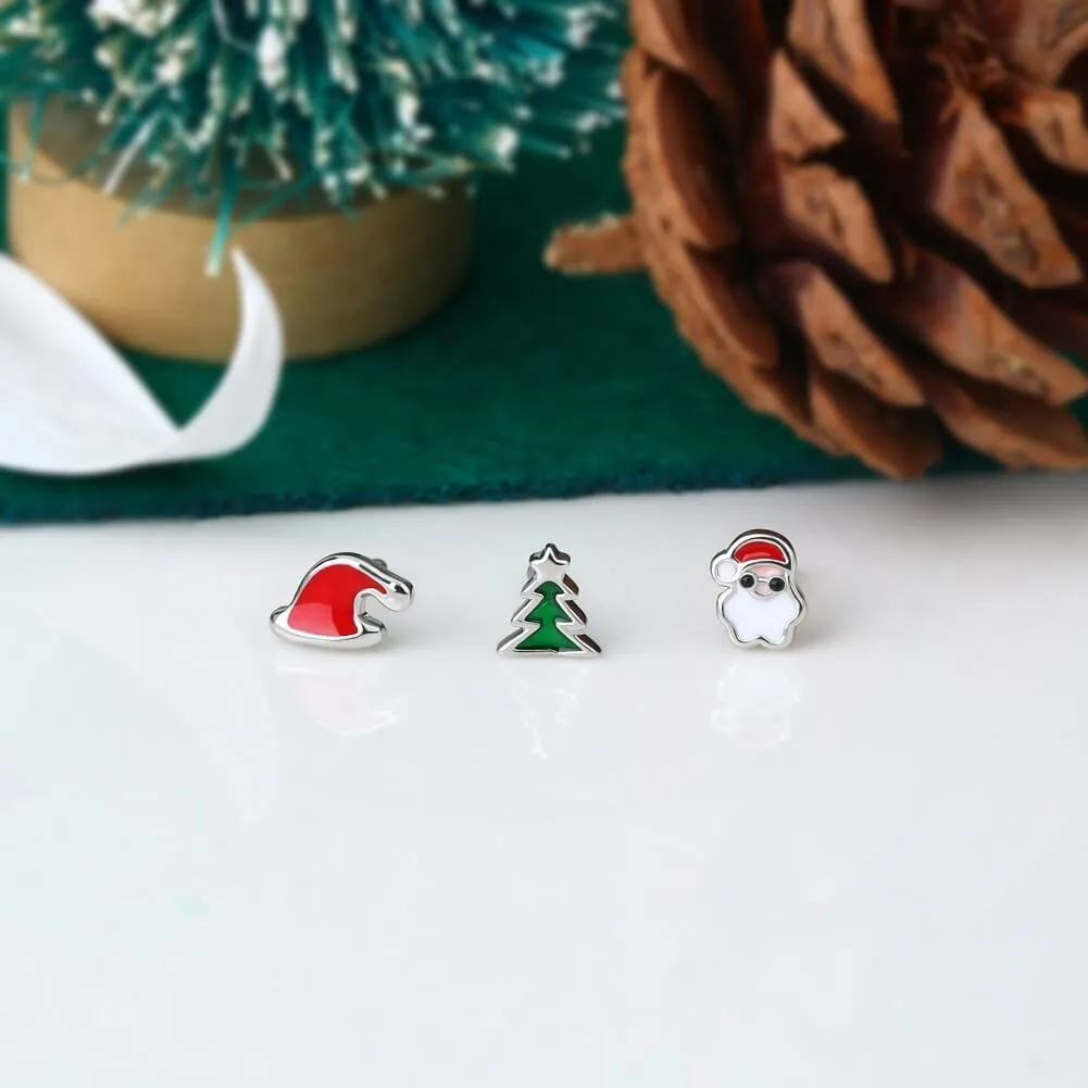 3PCS 20G Christmas Theme Nose Studs Piercing Jewelry