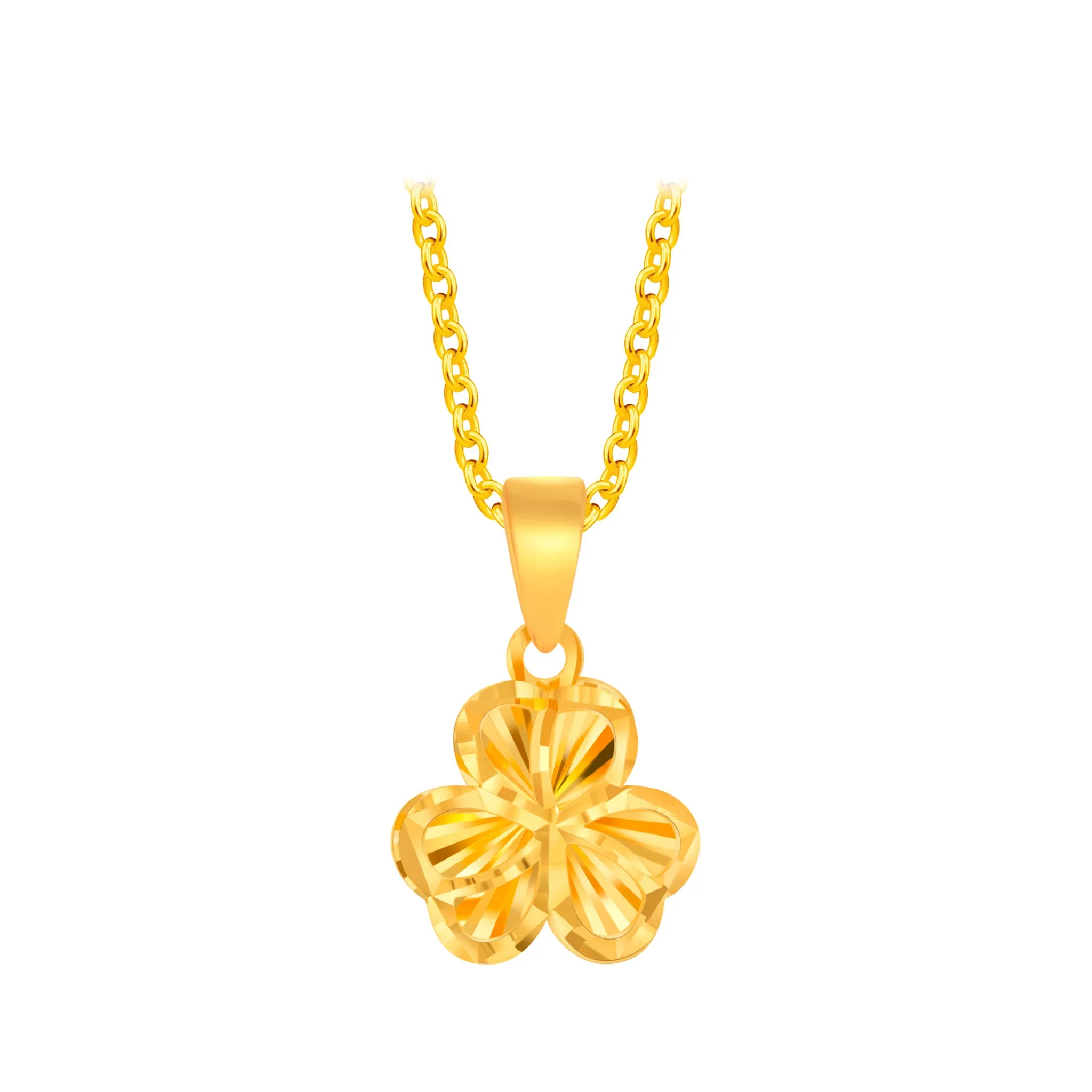 916 Gold Iris Pendant