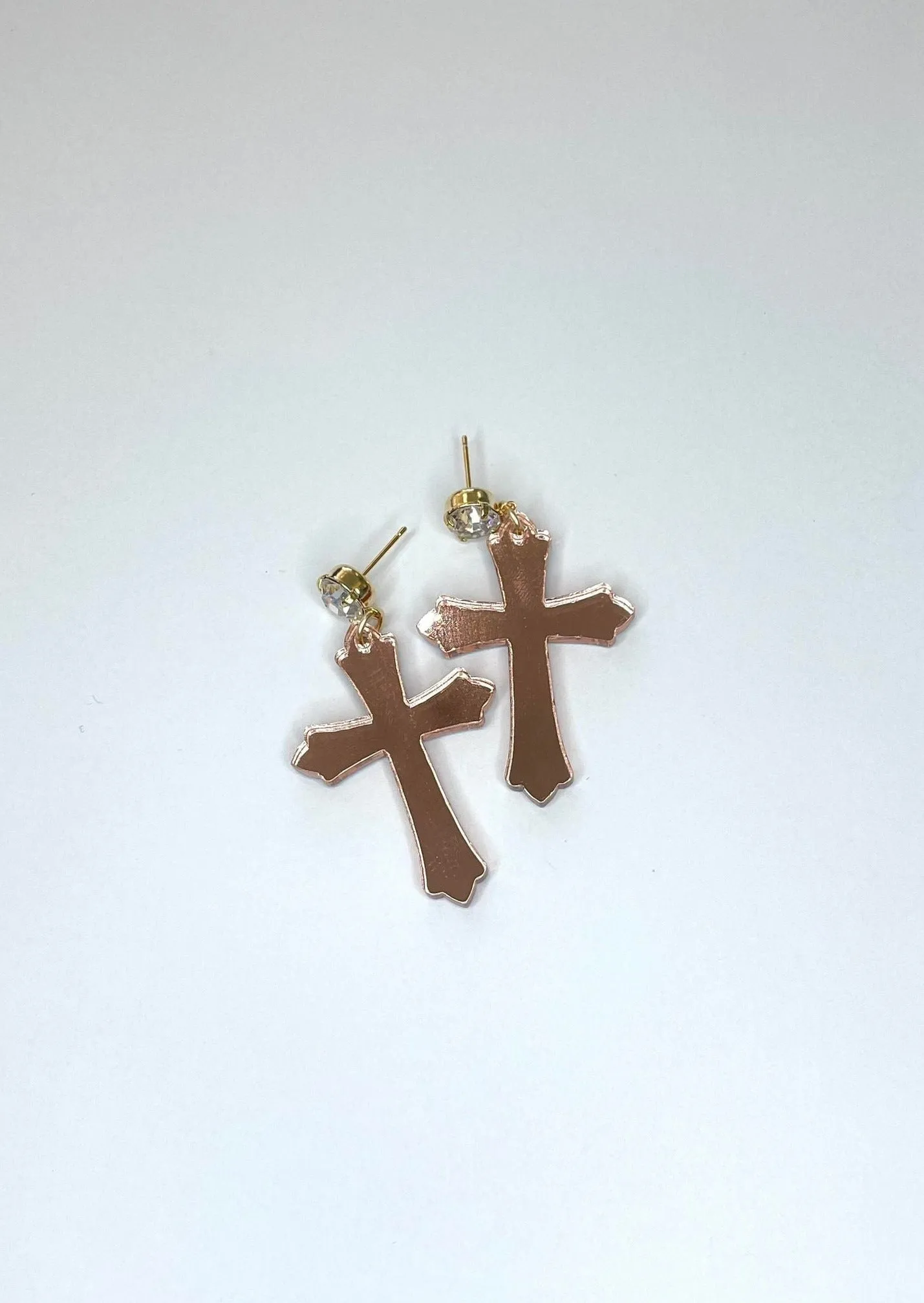 Acrylic Cross Earrings