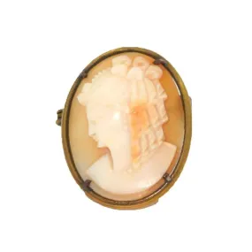 Antique Victorian Peach Cameo Brooch