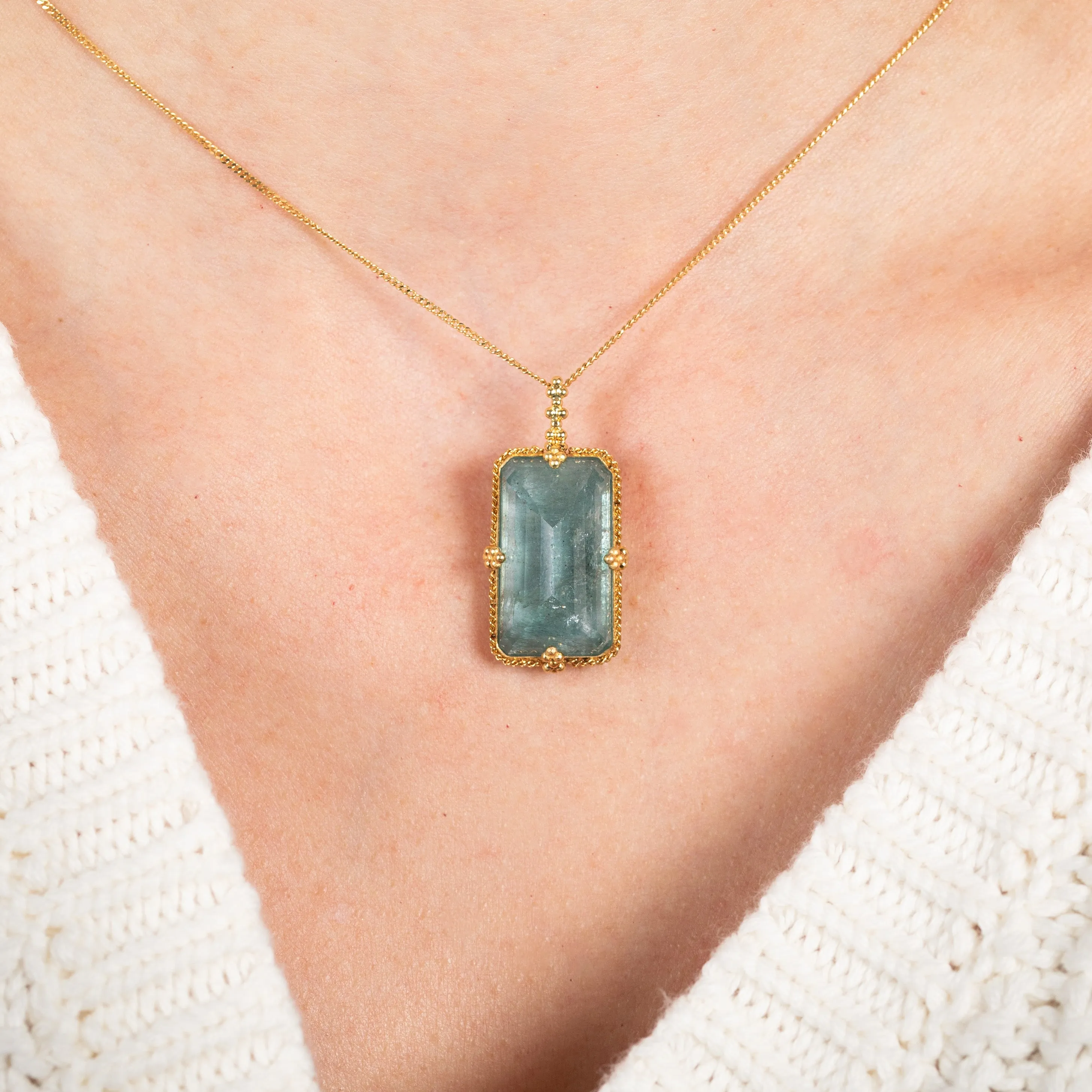 Aquamarine Lagoon Necklace