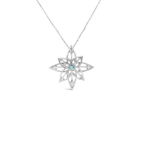 Exquisite Assassins Lotus Pendant - Engraved Silver Necklace