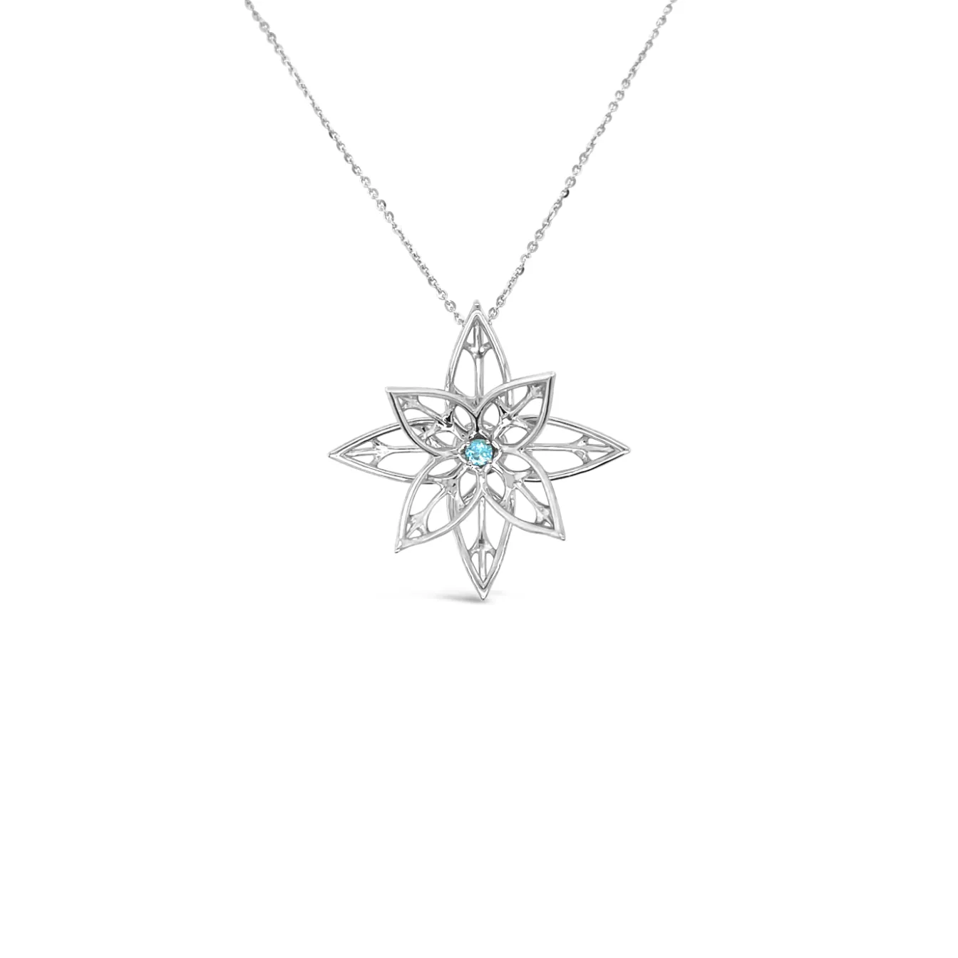 Exquisite Assassins Lotus Pendant - Engraved Silver Necklace