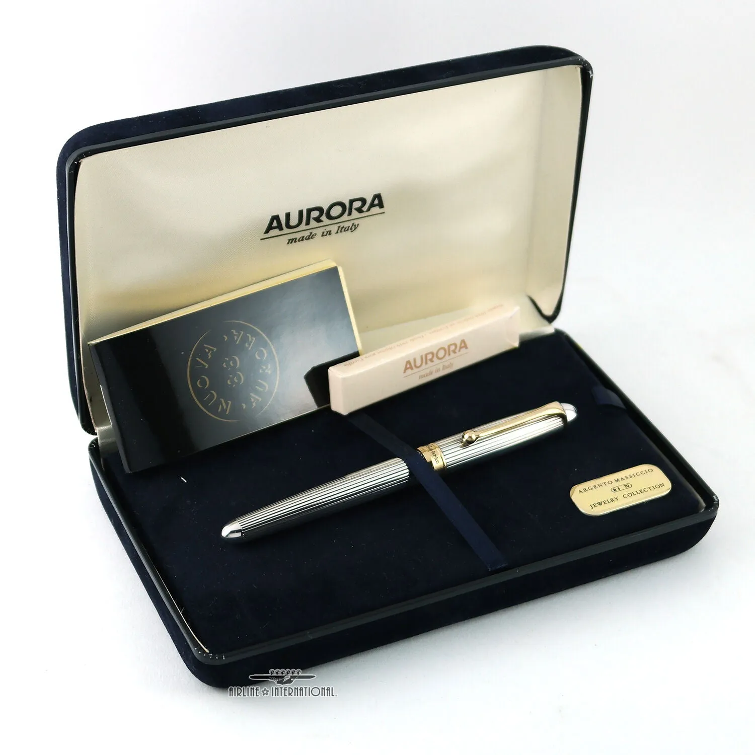 Aurora Argento Massiccio Jewelry Collection .925 Silver Fountain Pen