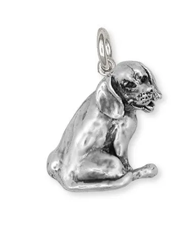 Beagle Charm Jewelry Handmade Sterling Silver  BG10-C