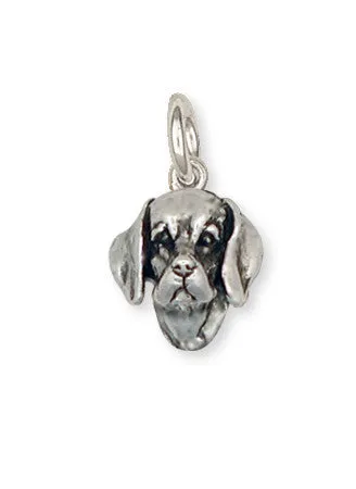 Beagle Dog Charm Jewelry Handmade Sterling Silver  BG7-C