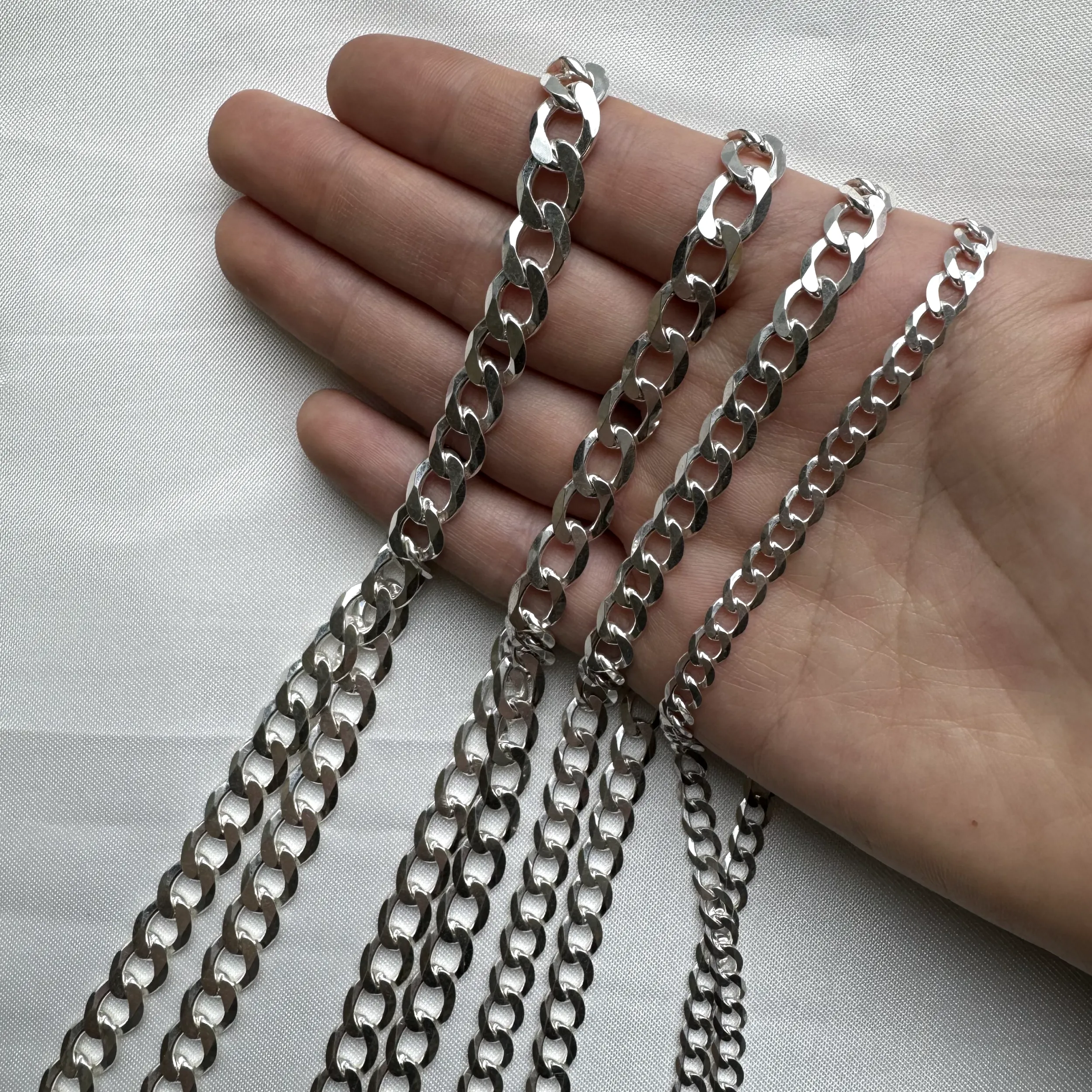 Better Jewelry Cuban Chain Solid .925 Sterling Silver