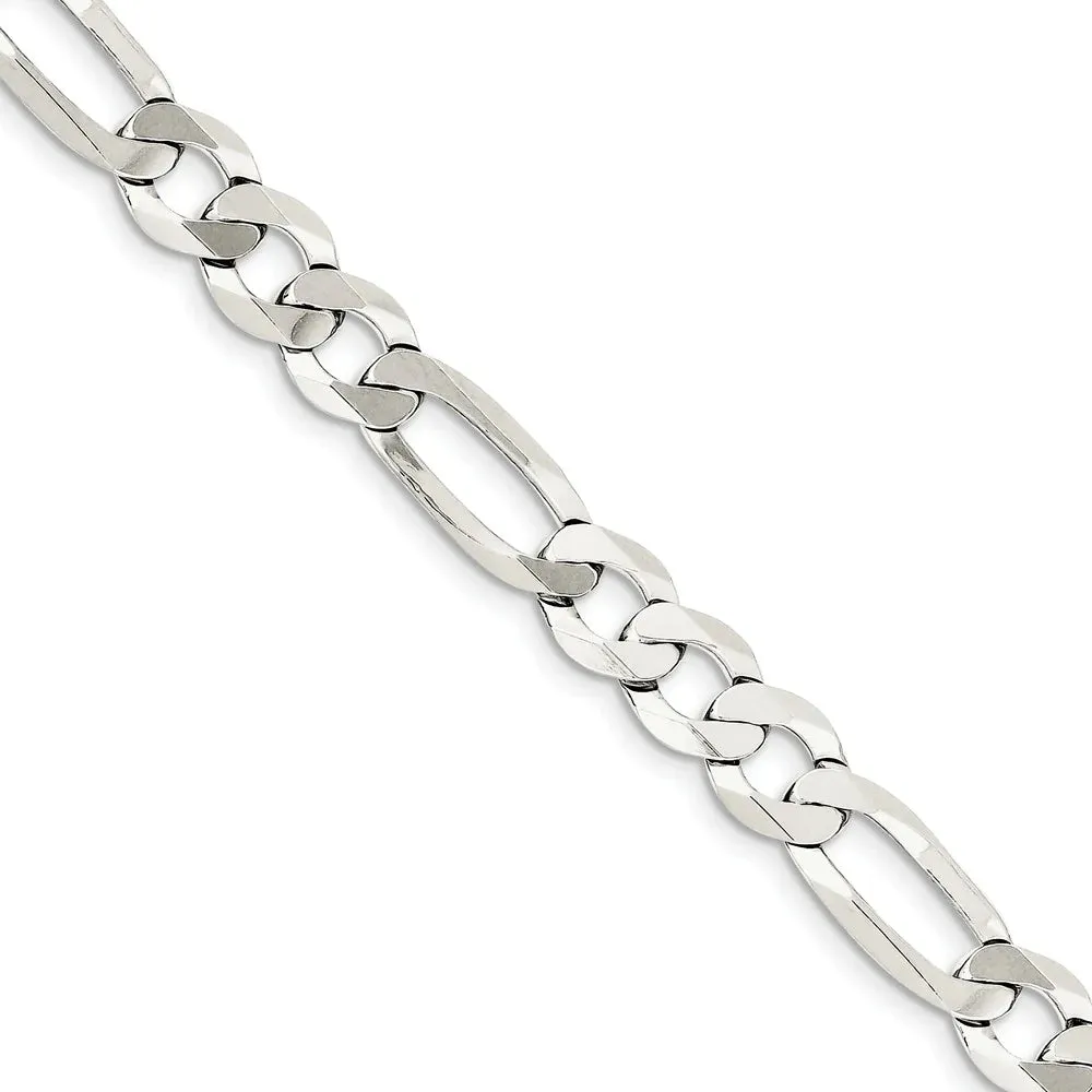 Better Jewelry Solid .925 Sterling Silver Figaro Chain Bracelet