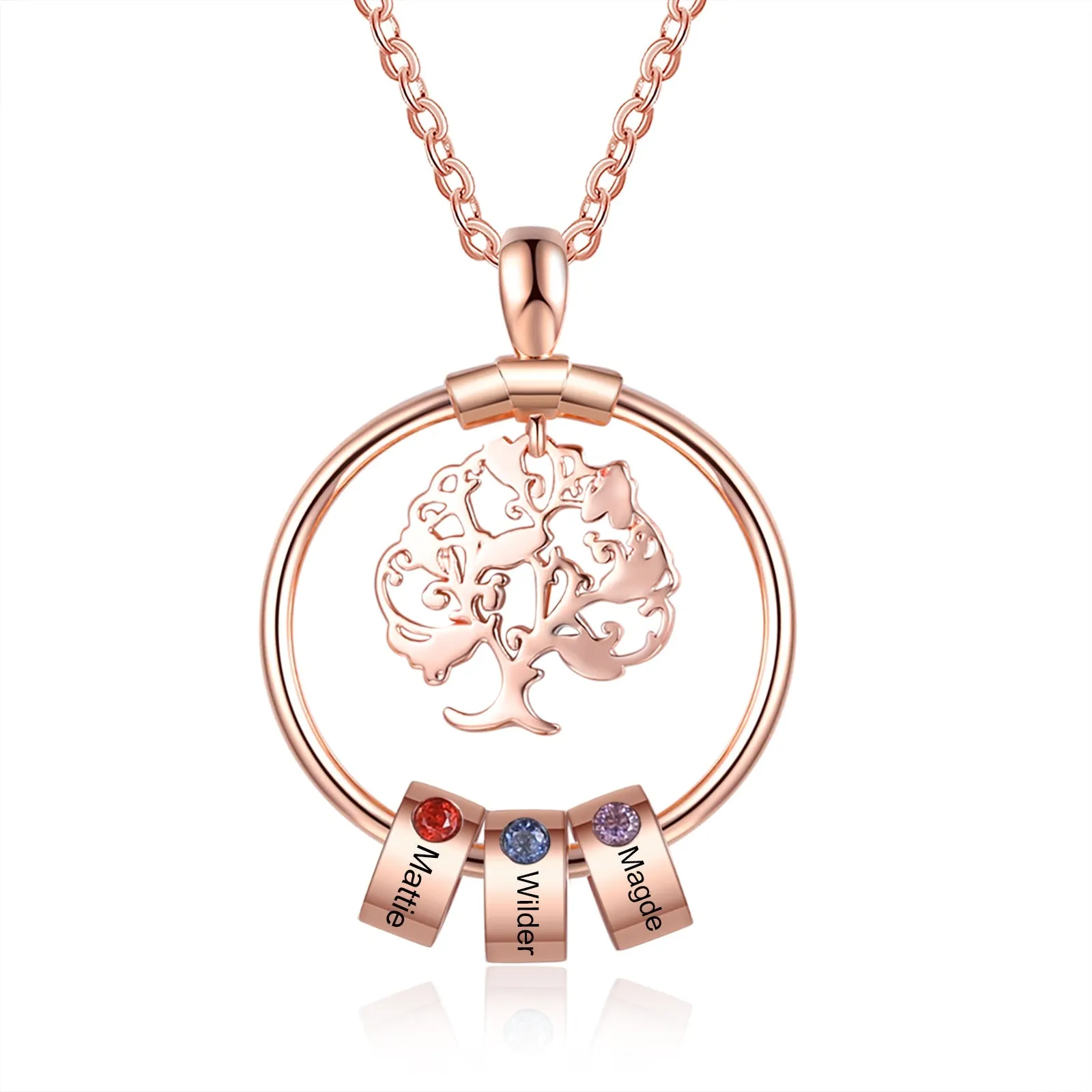 Brand New Custom Name Life Tree Necklace- Best Gift For Mother's Day