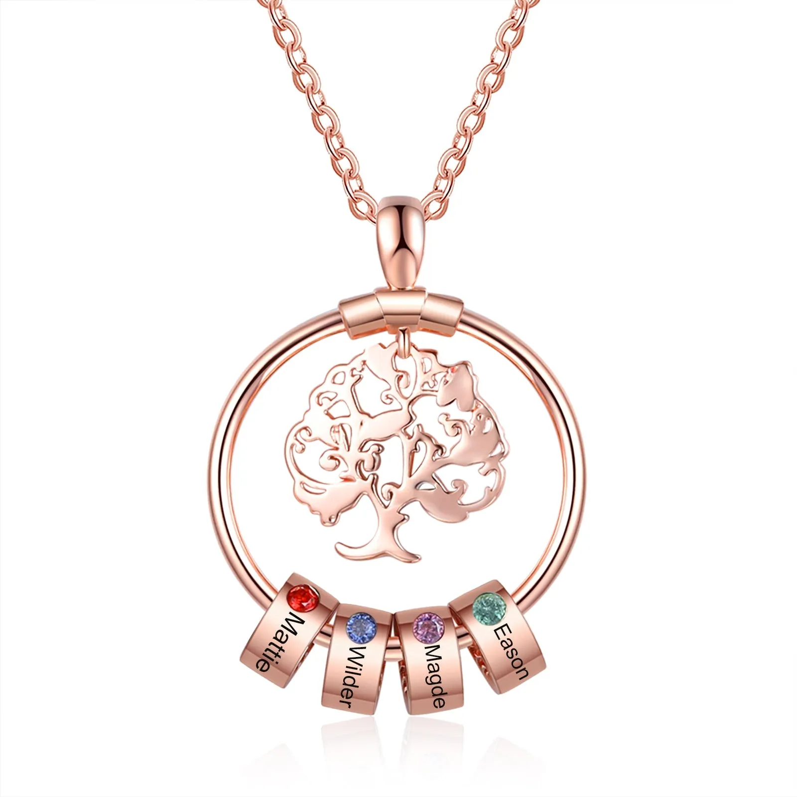 Brand New Custom Name Life Tree Necklace- Best Gift For Mother's Day