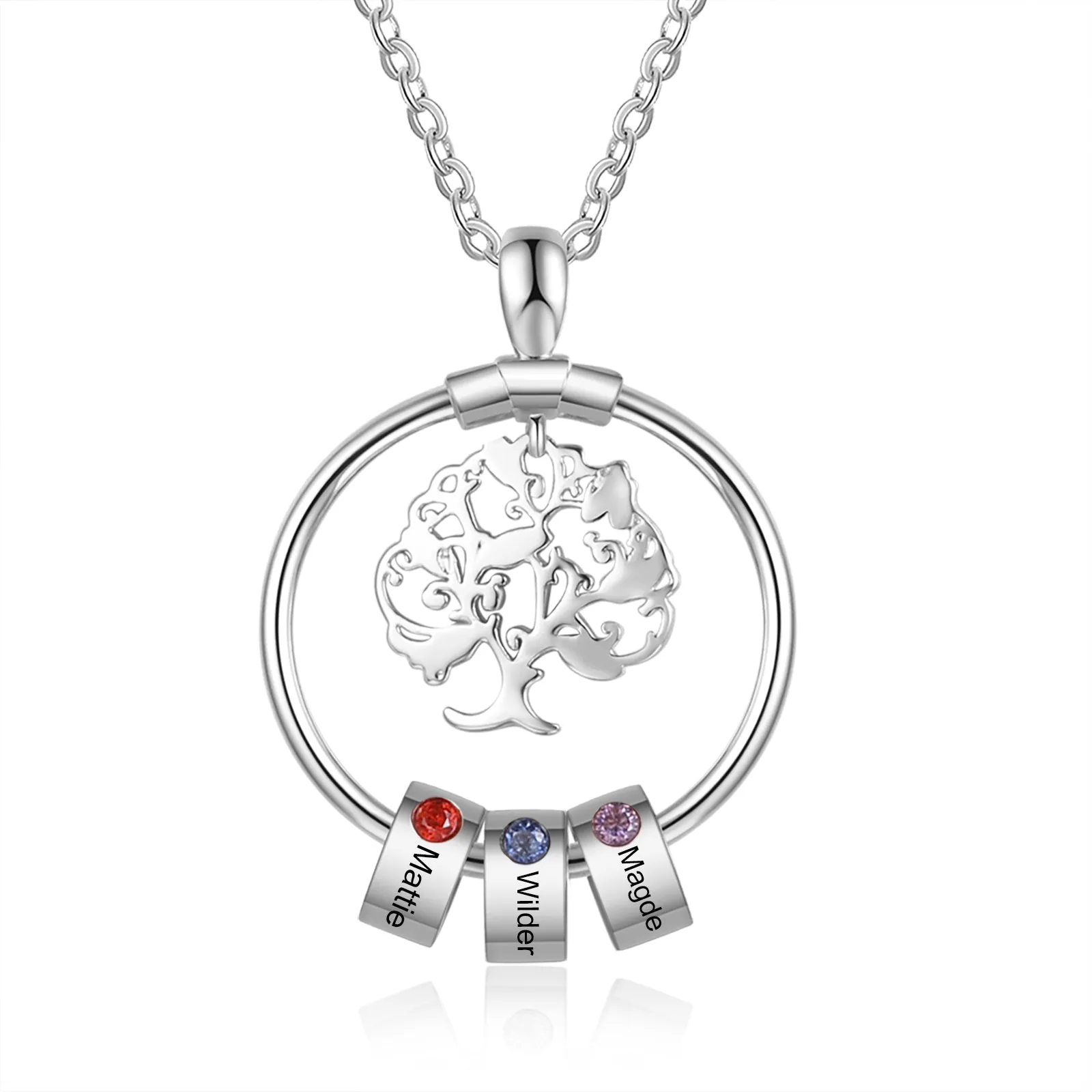 Brand New Custom Name Life Tree Necklace- Best Gift For Mother's Day