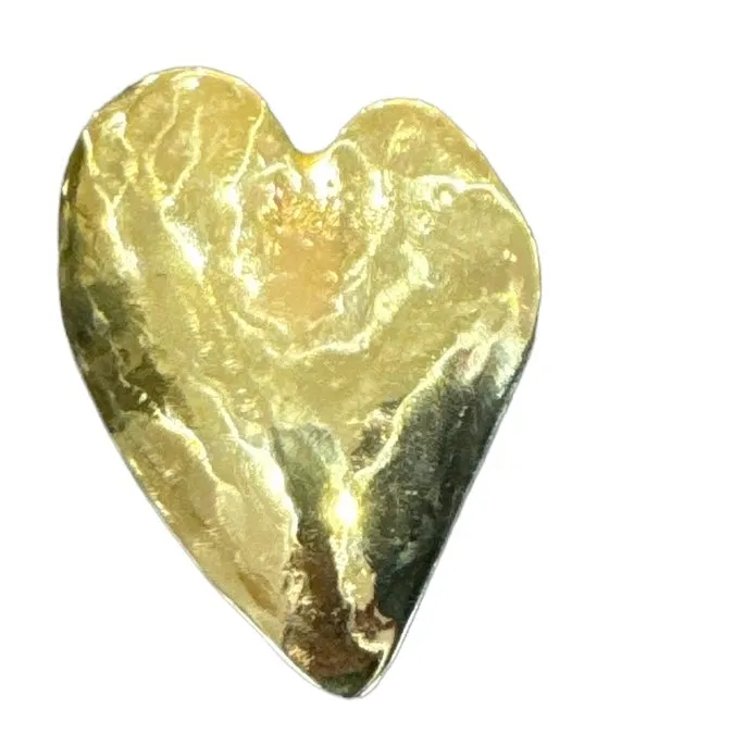 Brass heart brooch