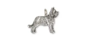 Briard Charm Jewelry Sterling Silver Handmade Dog Charm BRD1-C