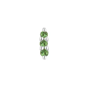 BUDDHA JEWELRY MISHKA PRONG 3 - TSAVORITE - THREADLESS END