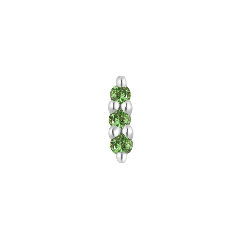 BUDDHA JEWELRY MISHKA PRONG 3 - TSAVORITE - THREADLESS END