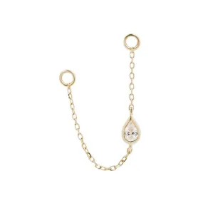 Buddha Jewelry Teardrop CZ Chain