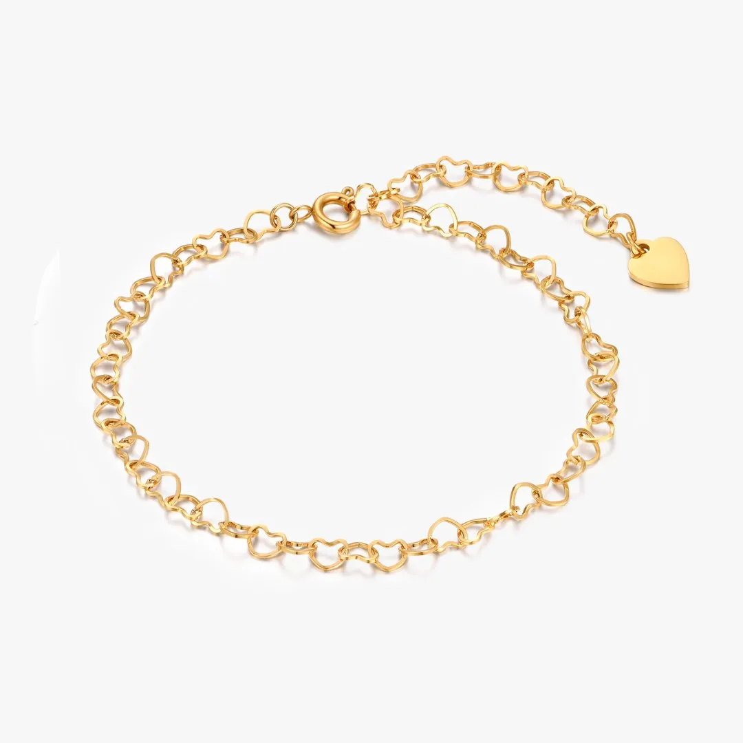 Celia Heart Chain Anklet