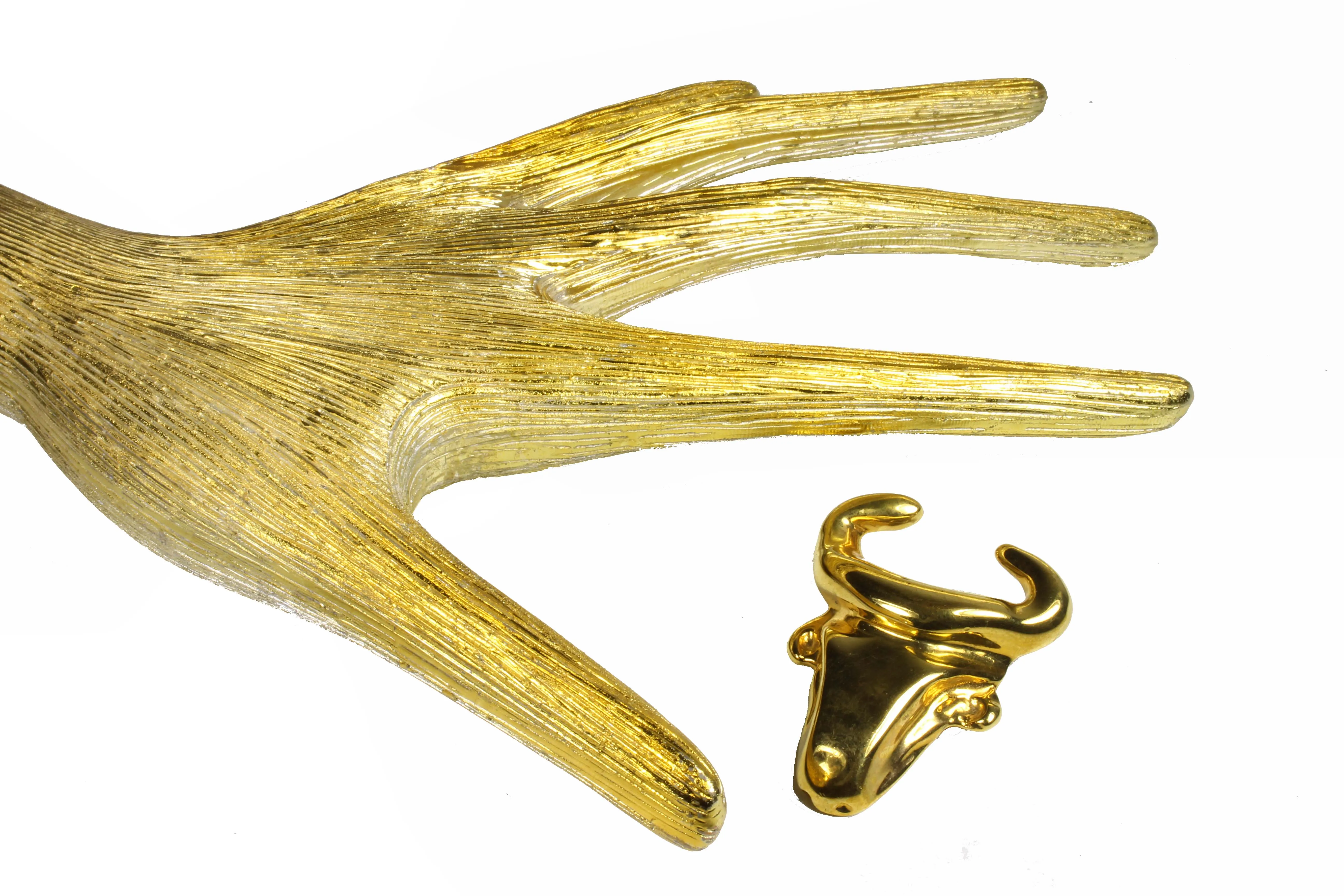 CHRISTIAN LACROIX bull head brooch