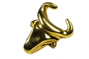 CHRISTIAN LACROIX bull head brooch