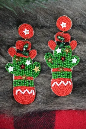 Christmas festive earrings