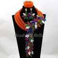 Chunky Gold Crystal Beads Women Necklace Bridal Fashion Jewelry