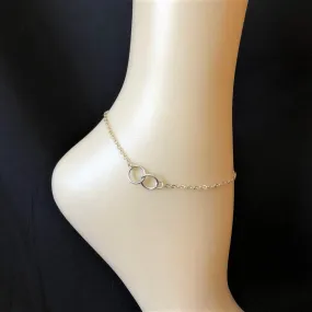 Double Silver Ring Anklet