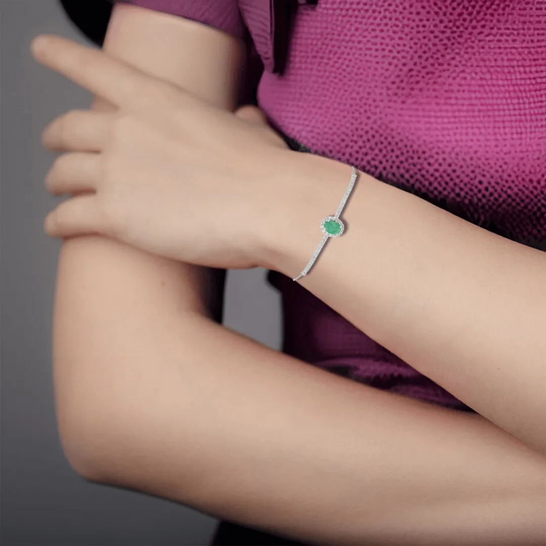 Emerald Solitaire Bracelet