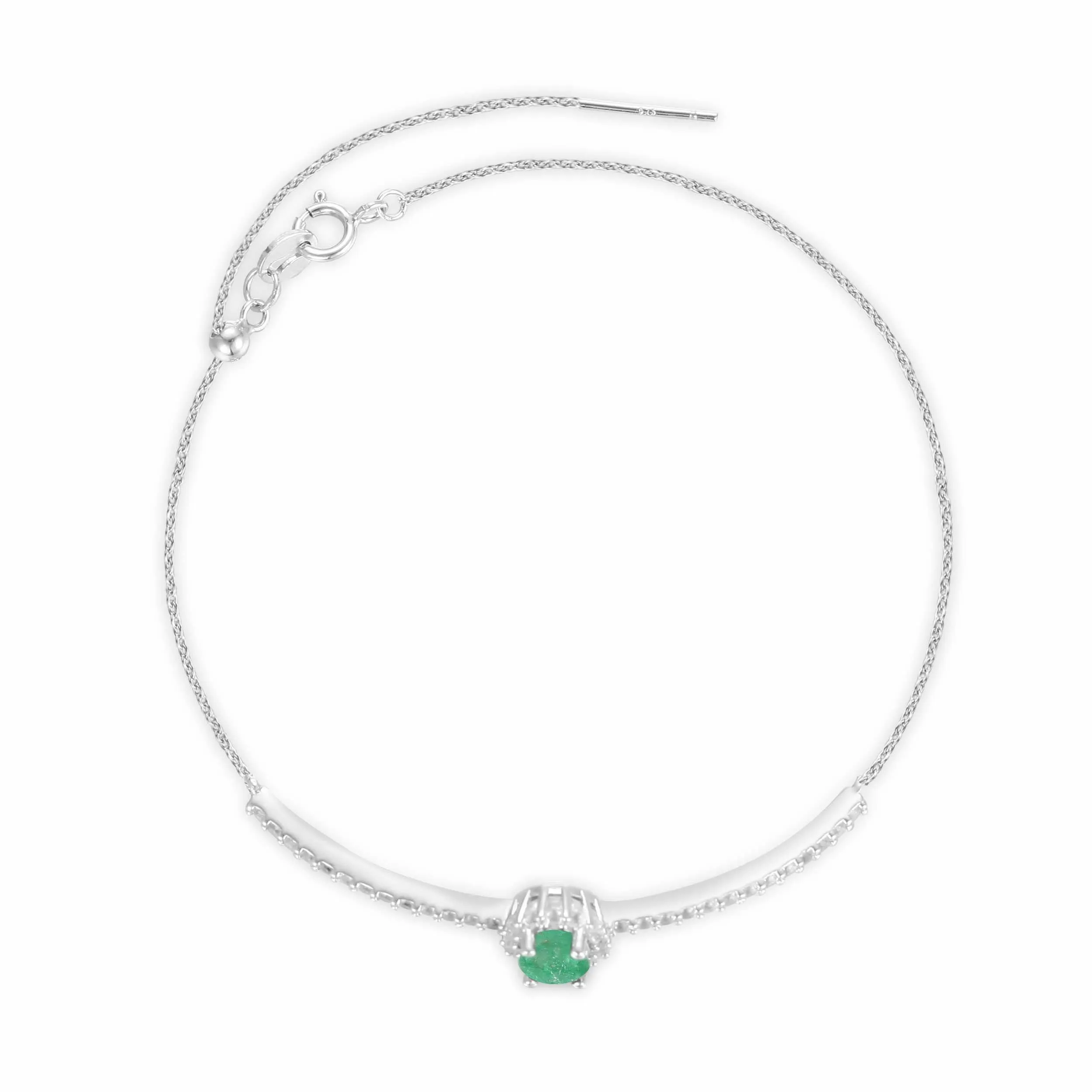 Emerald Solitaire Bracelet