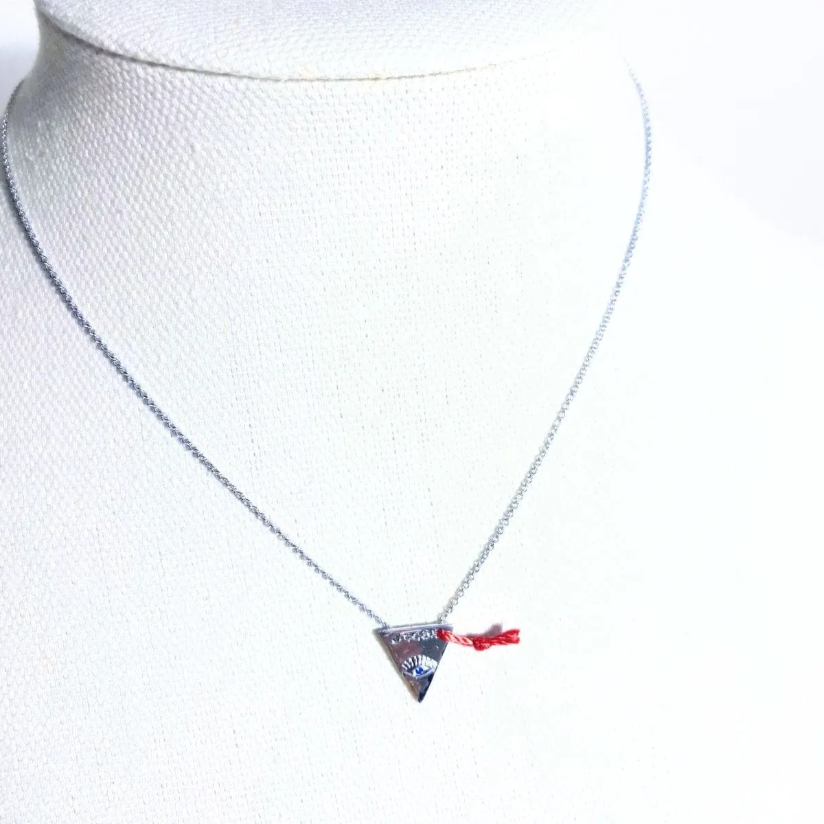 Evil Eye Triangle Necklace