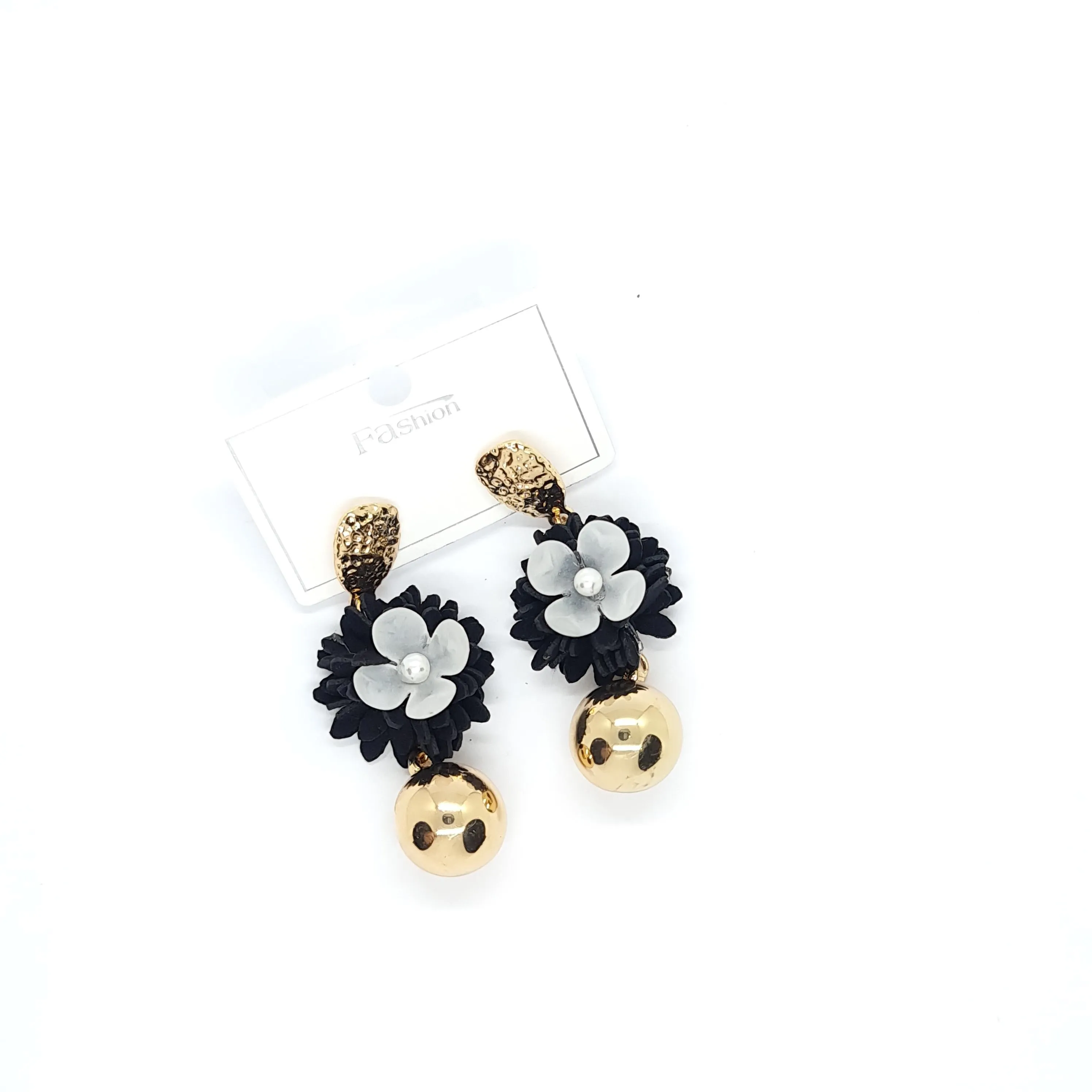 Flower Ball Earrings