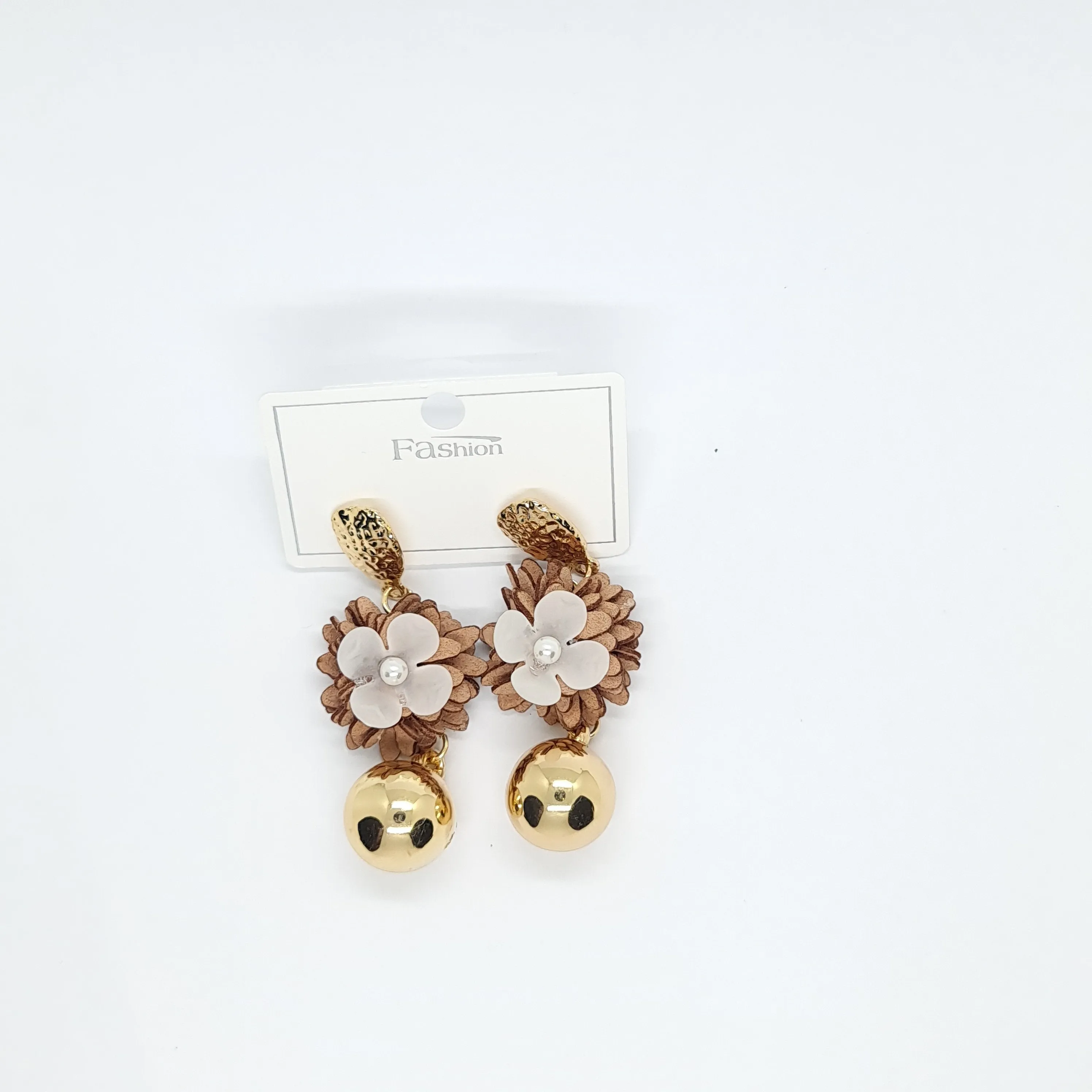 Flower Ball Earrings