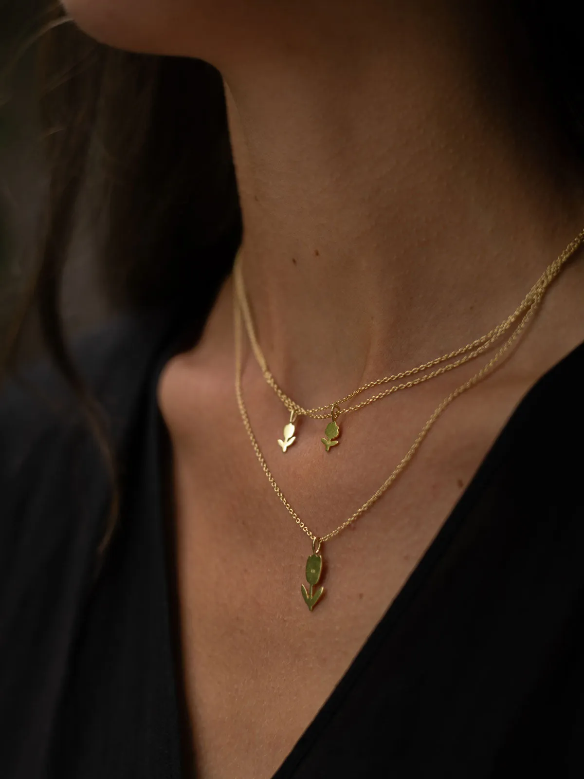 Gold Tulip Necklace