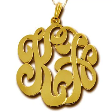 Gold Vermeil 2 Initial Monogram Necklace