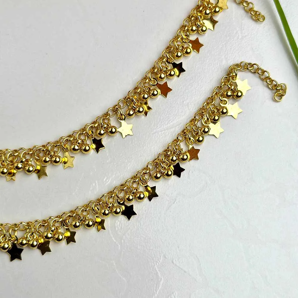 Golden Star Anklet