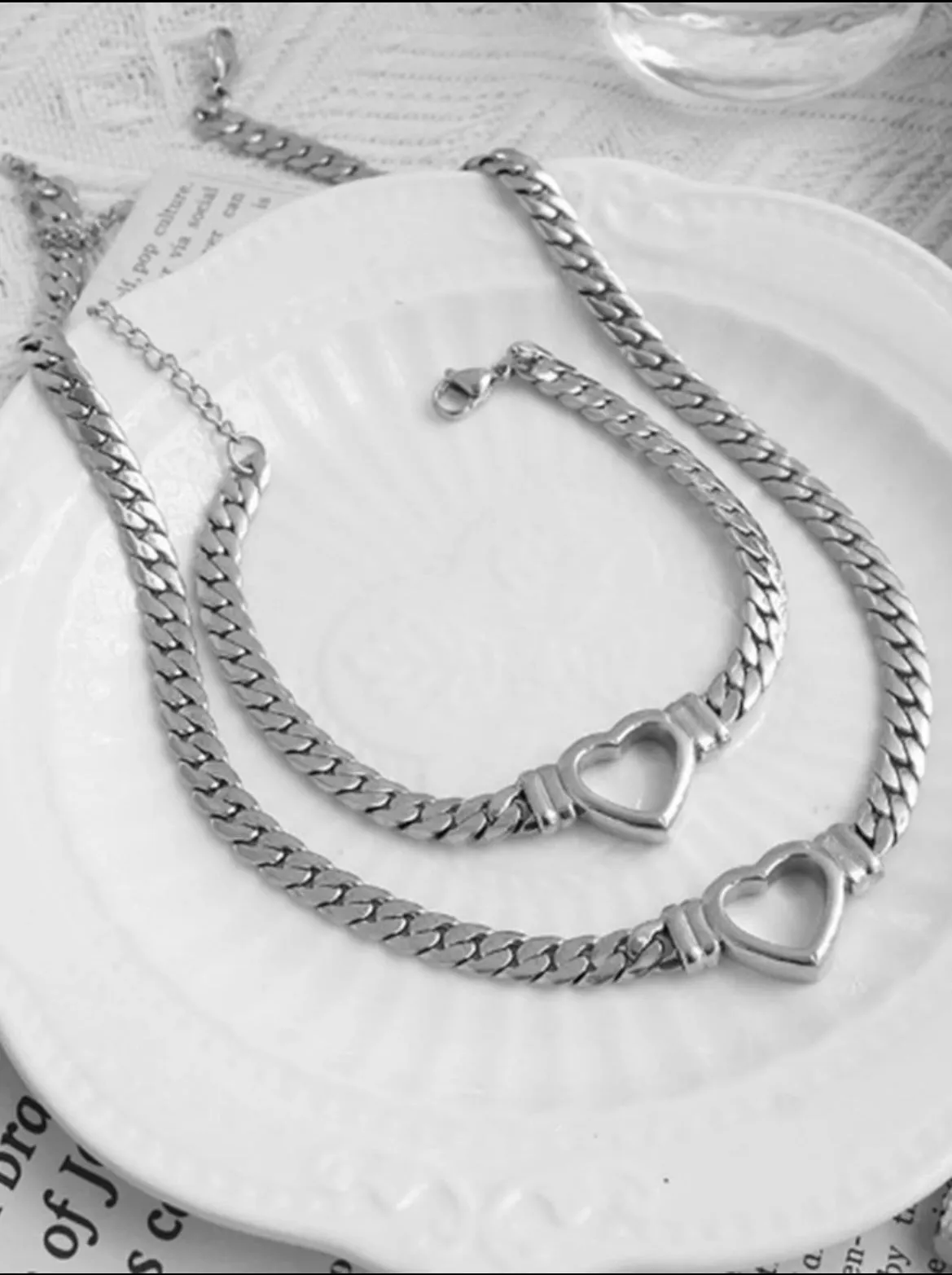 Heart Necklace & Bracelet