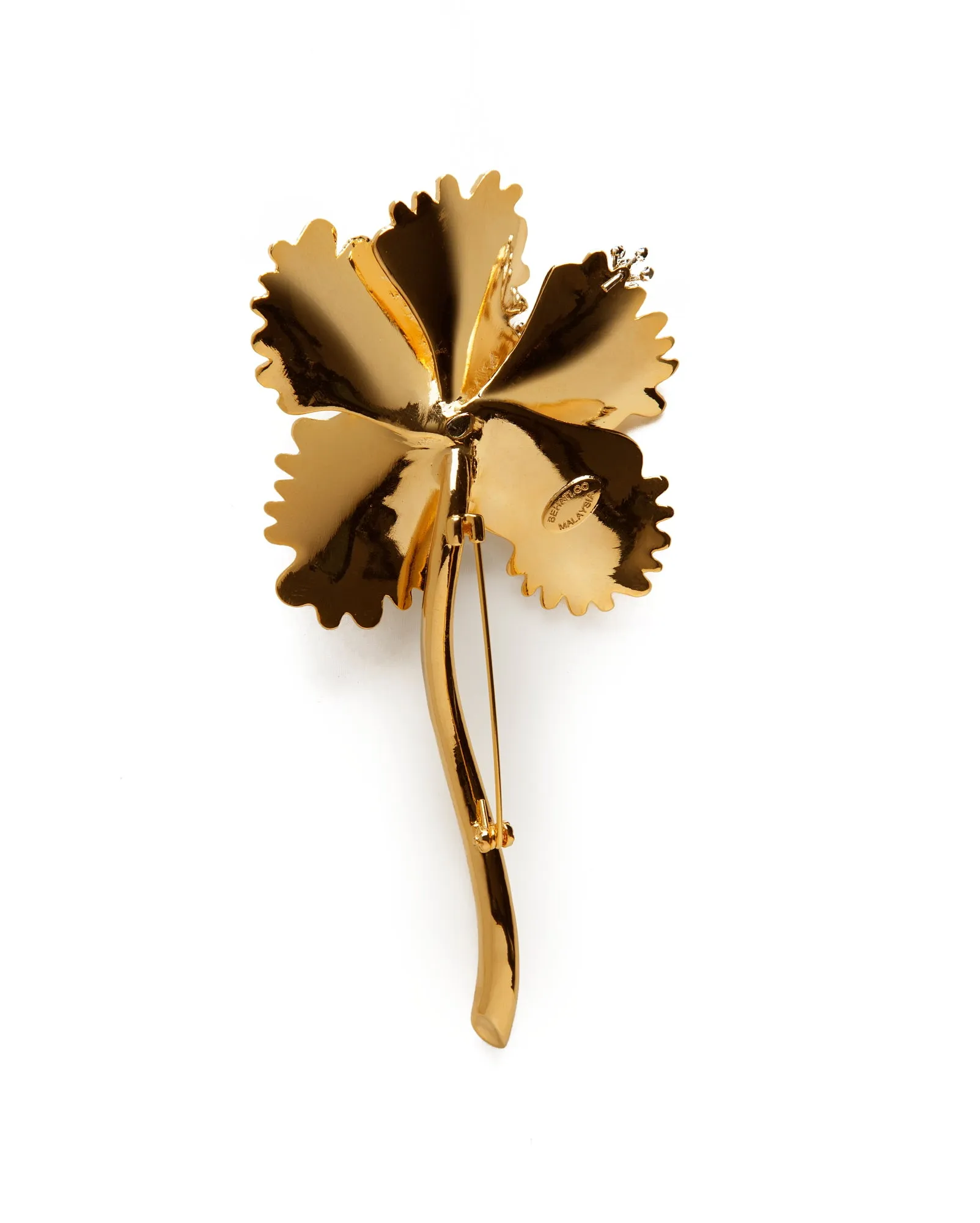 Hibiscus Brooch in 18k Gold