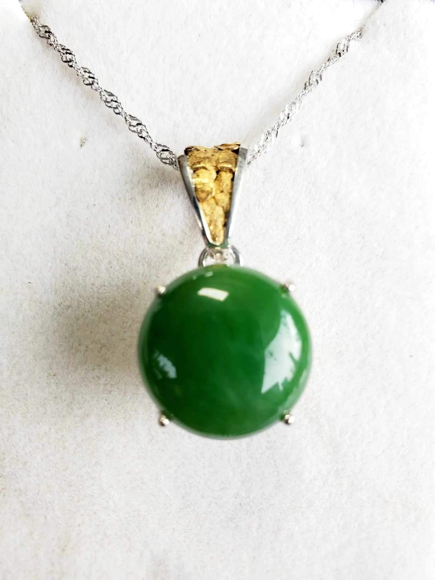 Jade and Gold Nugget Jewelry