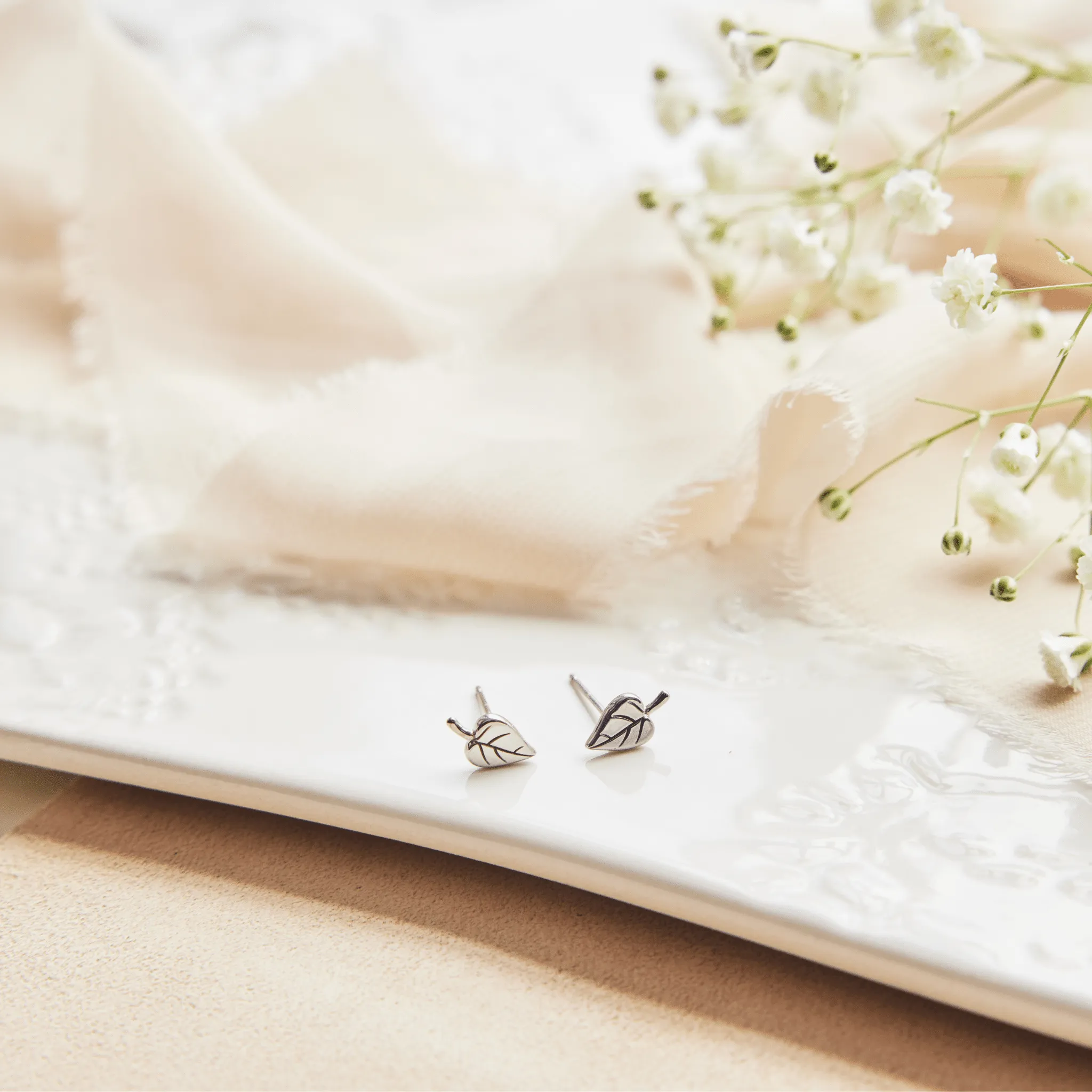 Leaf Stud Earrings