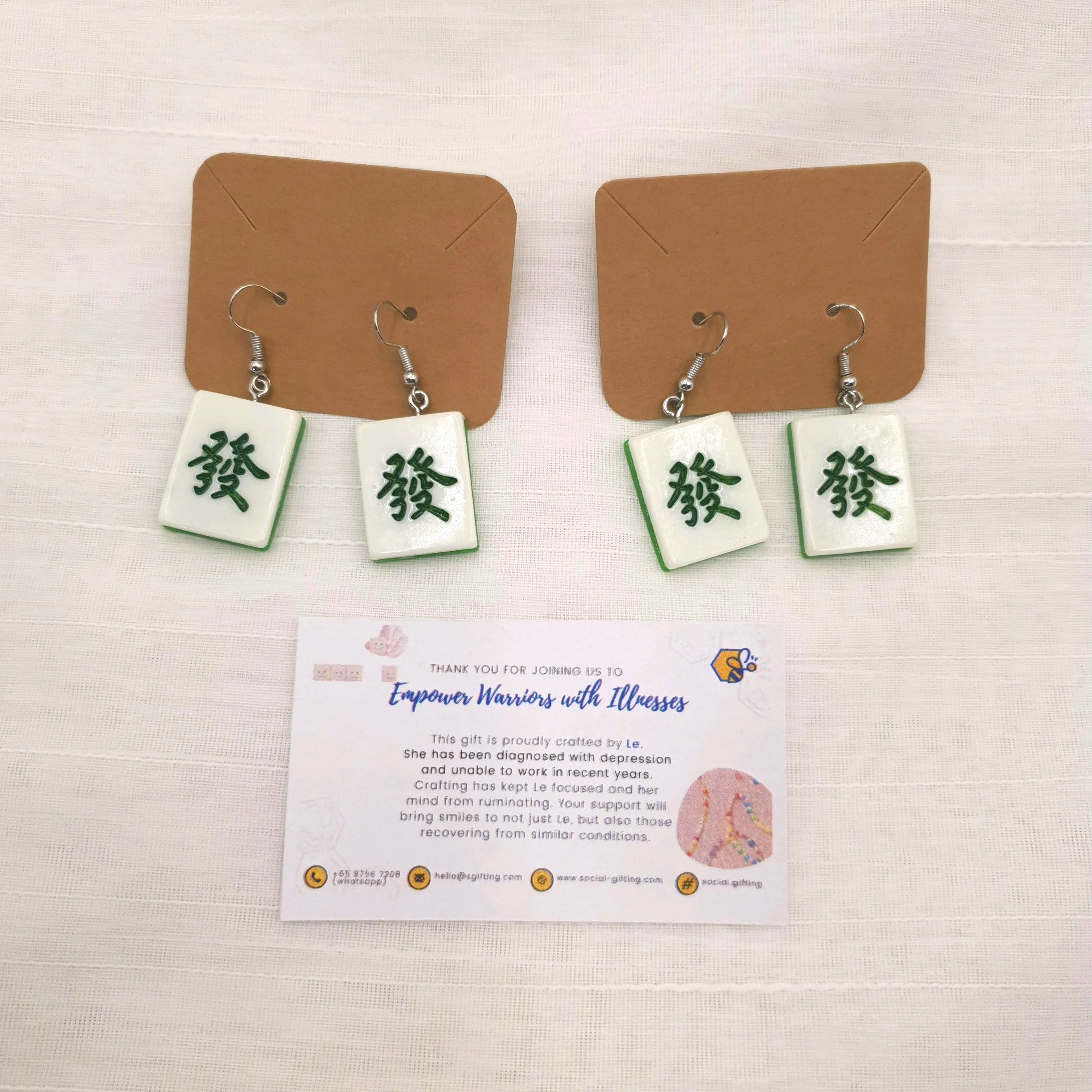 Mahjong Earrings