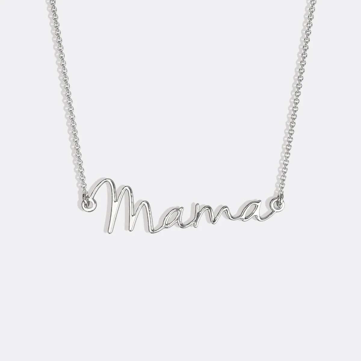 Mama Script Necklace