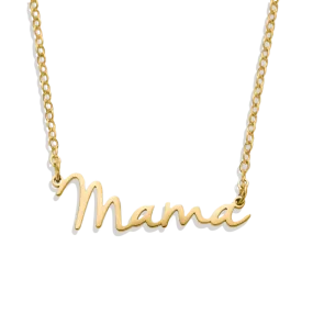 Mama Script Necklace