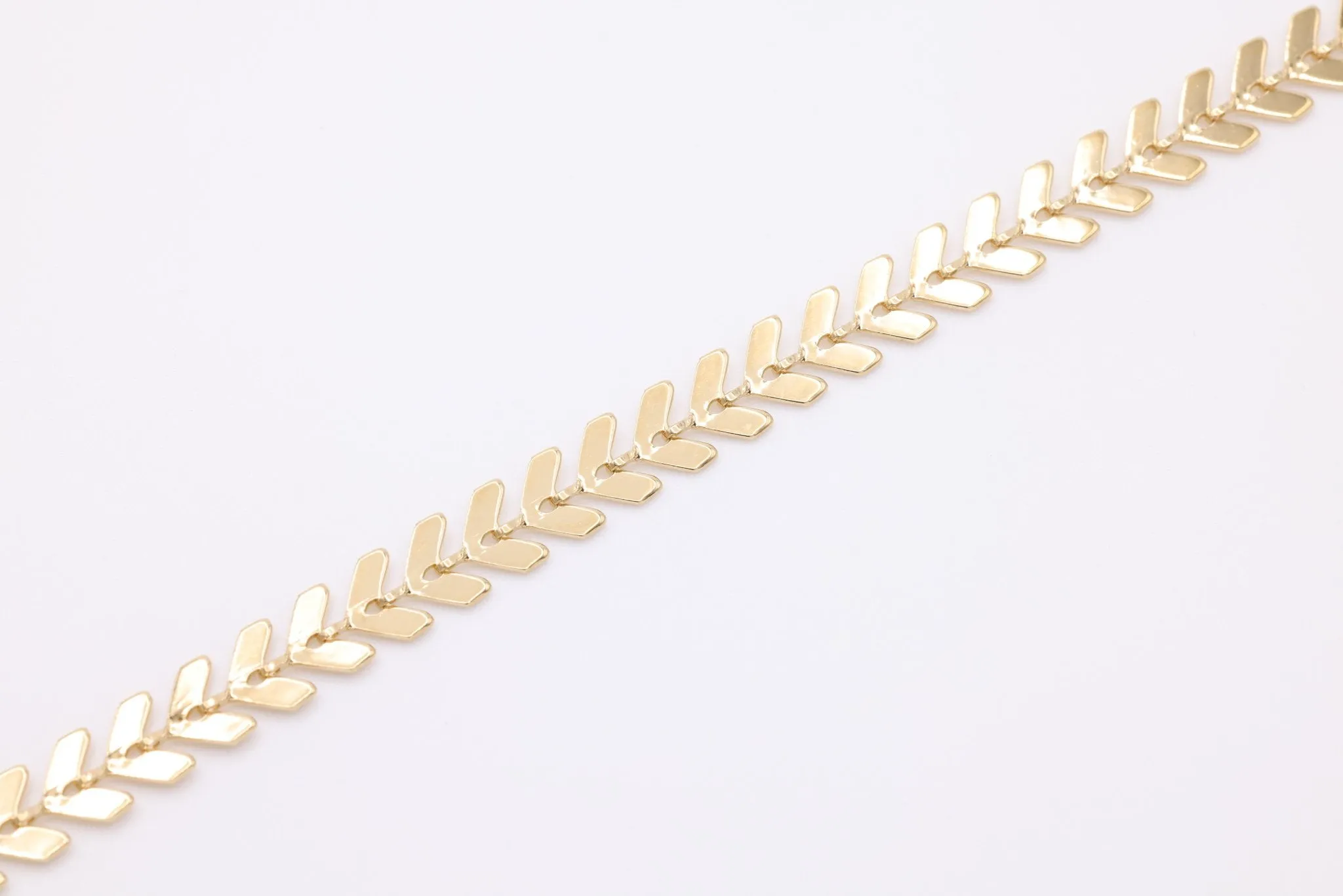 Mia Chevron Chain, 14K Gold Overlay Plated, Wholesale Jewelry Chain