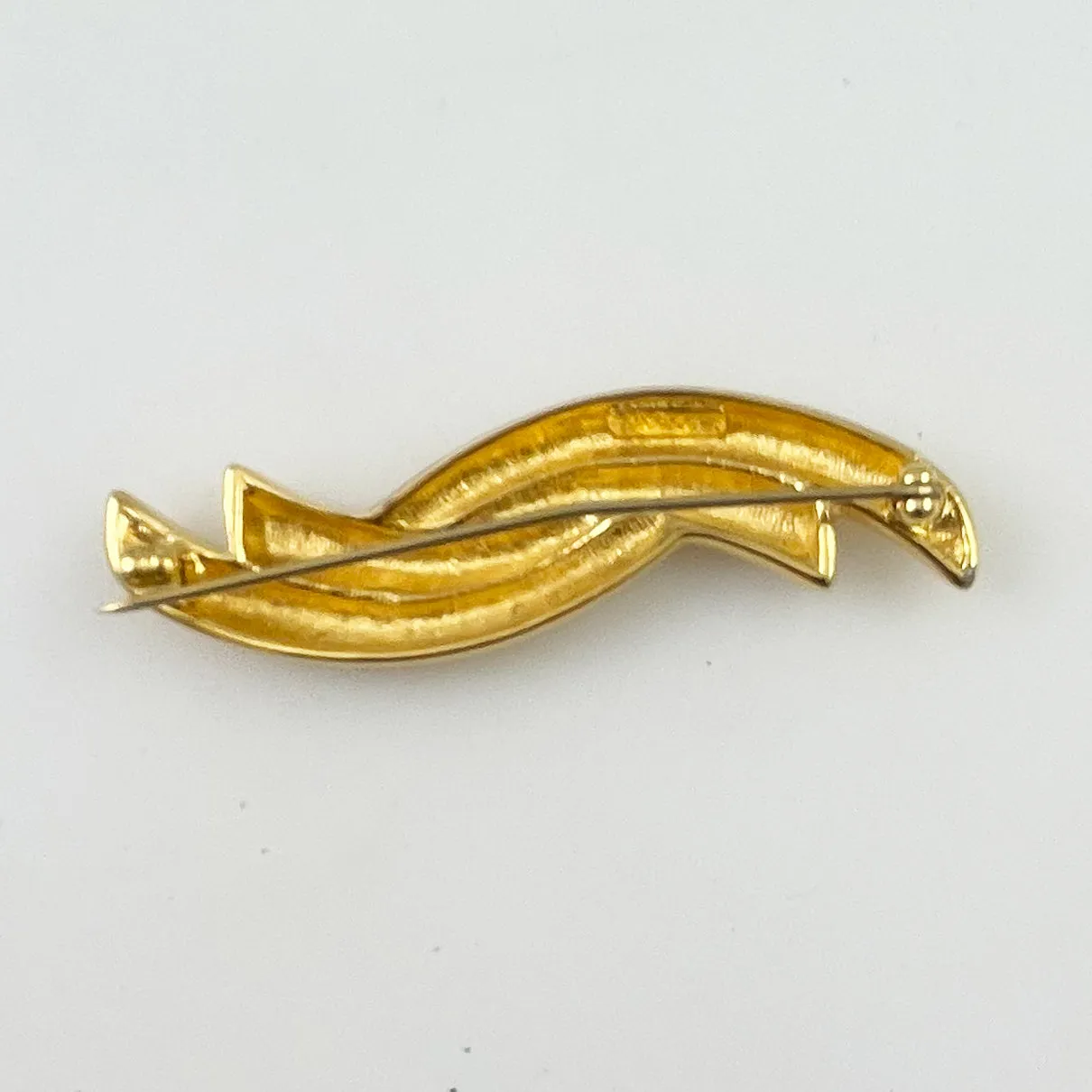 Monet Modern Gold Brooch Vintage