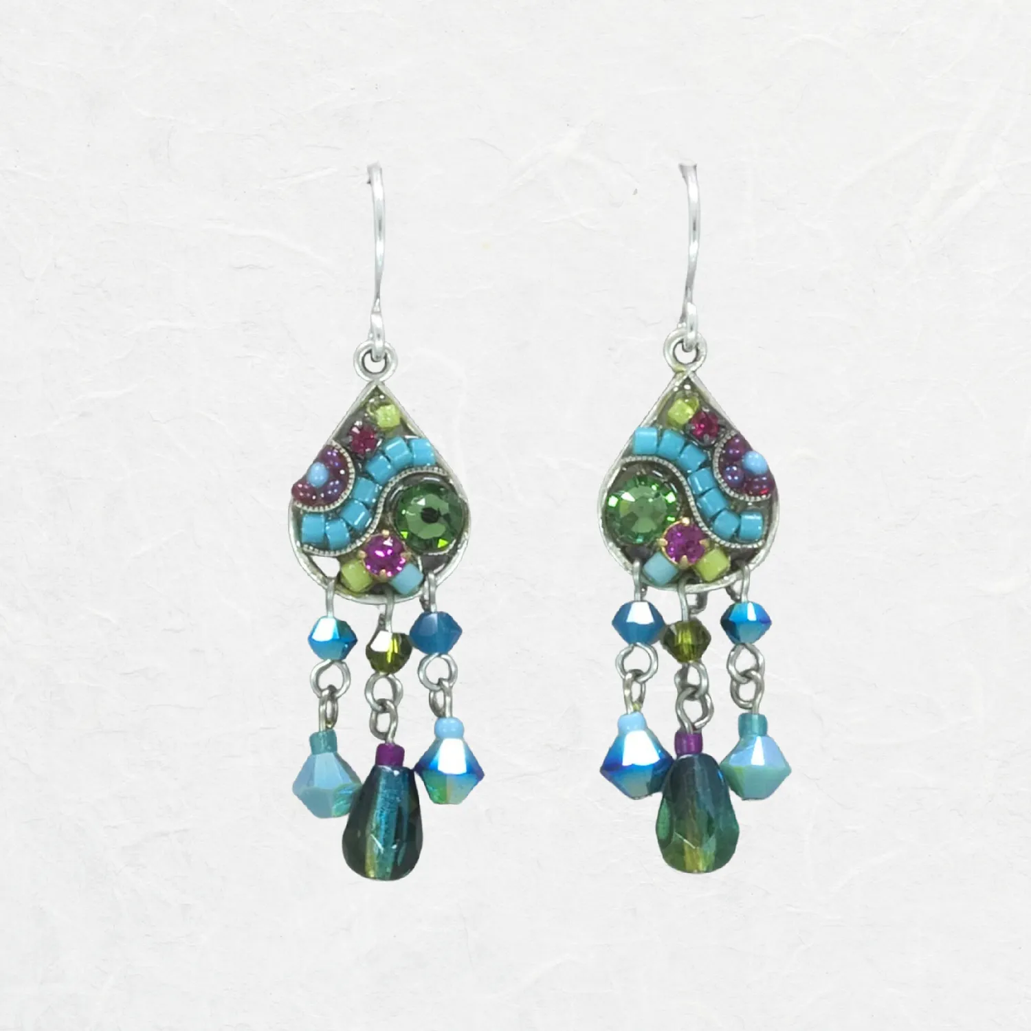 Mosaic Teal Earrings