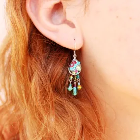 Mosaic Teal Earrings