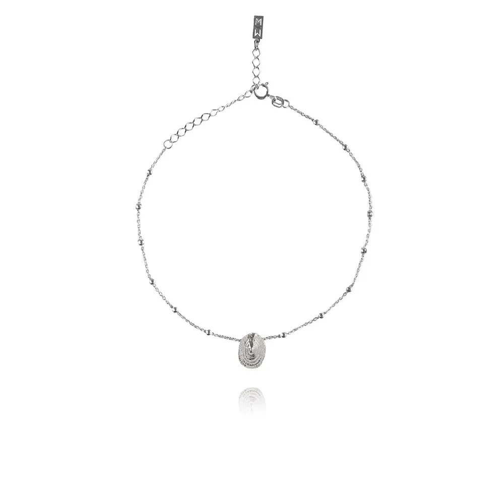 Olivia Silver Anklet Seashell