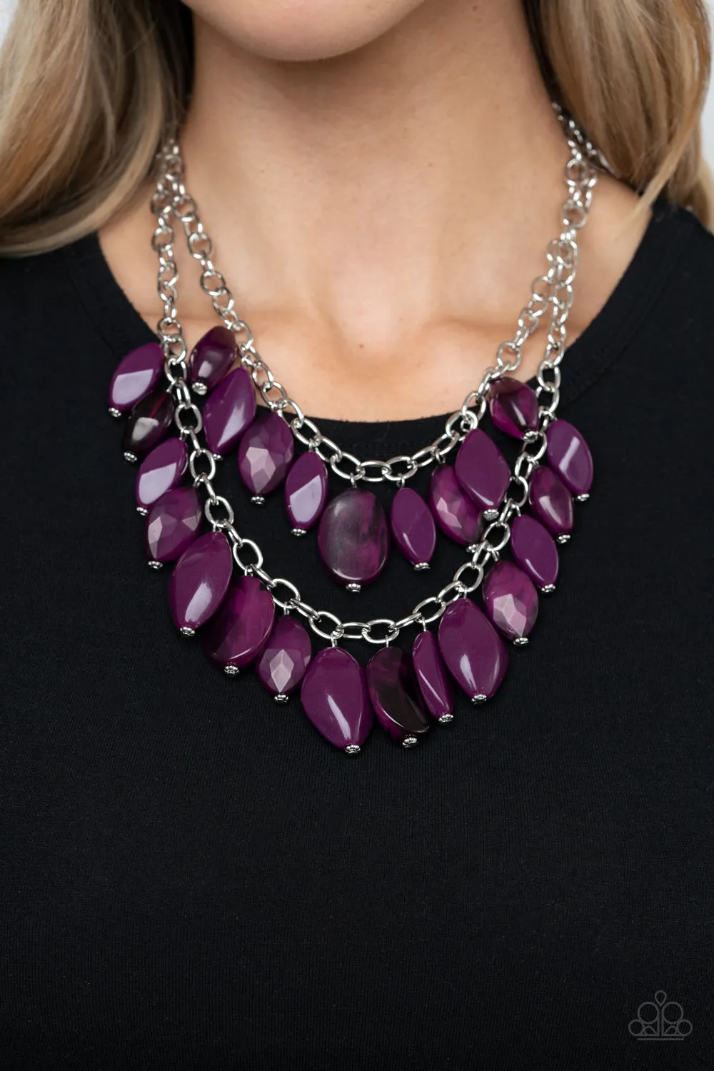 Palm Beach Beauty - Purple Paparazzi Necklace