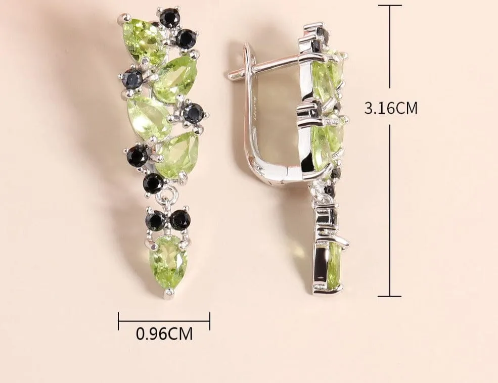 Peridot 925 Sterling Silver Jewelry Set